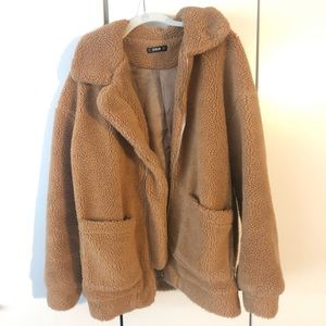 SHEIN Oversized Teddy Bear Coat Size Lg